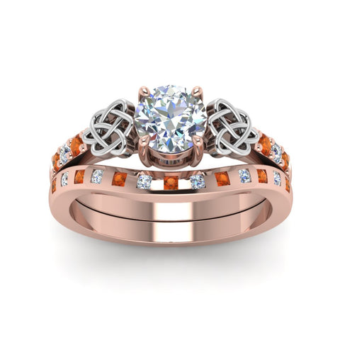 round-cut-celtic-diamond-ring-and-matching-band-with-orange-sapphire-in-14K-rose-gold-FDENS2255B4ROGSAORANGLE5-NL-RG?v=1757052247