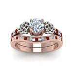 Load image into Gallery viewer, round-cut-celtic-diamond-ring-and-matching-band-with-ruby-in-14K-rose-gold-FDENS2255B4ROGRUDRANGLE5-NL-RG_4e3387da-9cba-4817-a5b9-024137c1fdd1?v=1757052331
