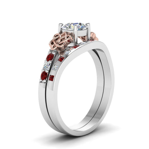 round-cut-celtic-diamond-ring-and-matching-band-with-ruby-in-14K-white-gold-FDENS2255B4ROGRUDRANGLE2-NL-WG?v=1757052247