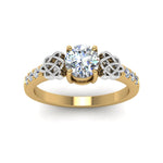 Load image into Gallery viewer, round-cut-celtic-diamond-ring-in-14K-yellow-gold-FDENS2255RORANGLE5-NL-YG
