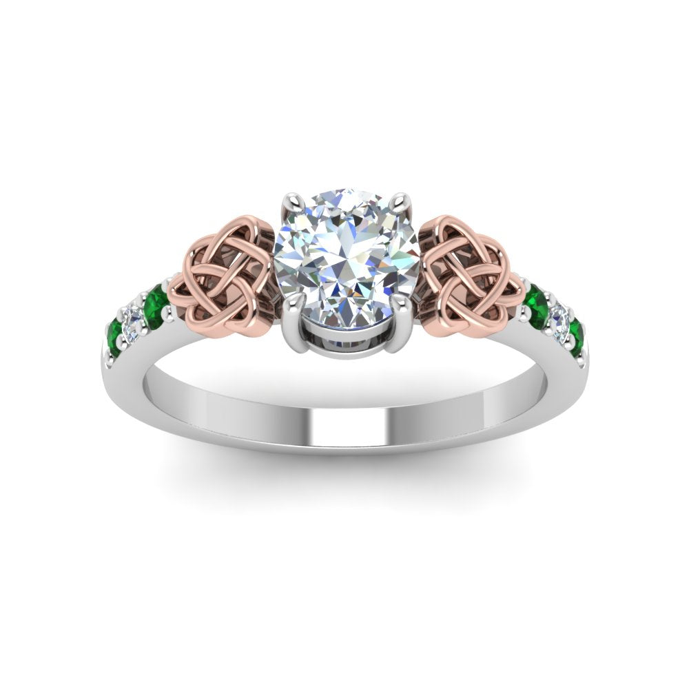 round-cut-celtic-diamond-ring-with-emerald-in-14K-white-gold-FDENS2255RORGEMGRANGLE5-NL-WG