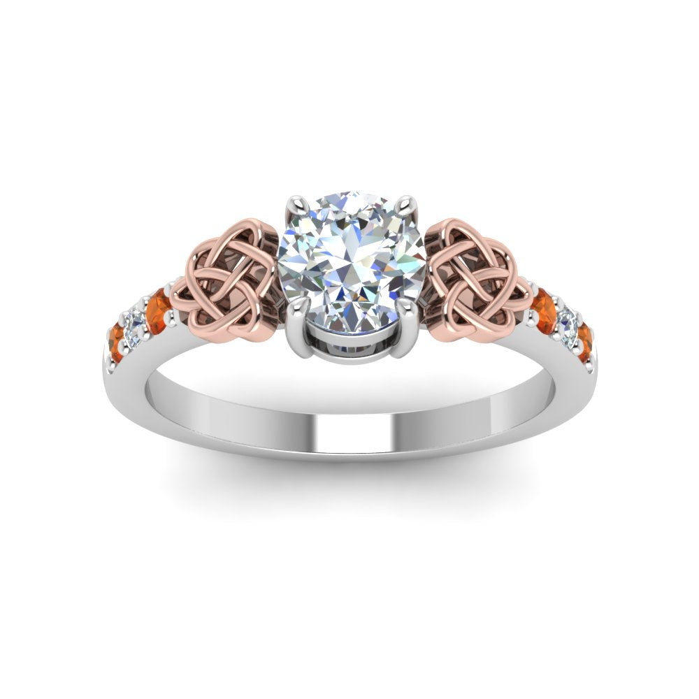 round-cut-celtic-diamond-ring-with-orange-sapphire-in-14K-white-gold-FDENS2255RORGSAORANGLE5-NL-WG