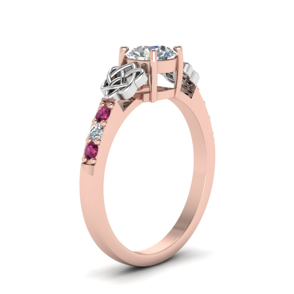 round-cut-celtic-diamond-ring-with-pink-sapphire-in-14K-rose-gold-FDENS2255RORGSADRPIANGLE2-NL-RG