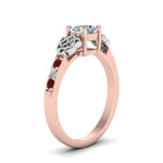 Load image into Gallery viewer, round-cut-celtic-diamond-ring-with-ruby-in-14K-rose-gold-FDENS2255RORGRUDRANGLE2-NL-RG
