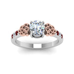 Load image into Gallery viewer, round-cut-celtic-diamond-ring-with-ruby-in-14K-white-gold-FDENS2255RORGRUDRANGLE5-NL-WG
