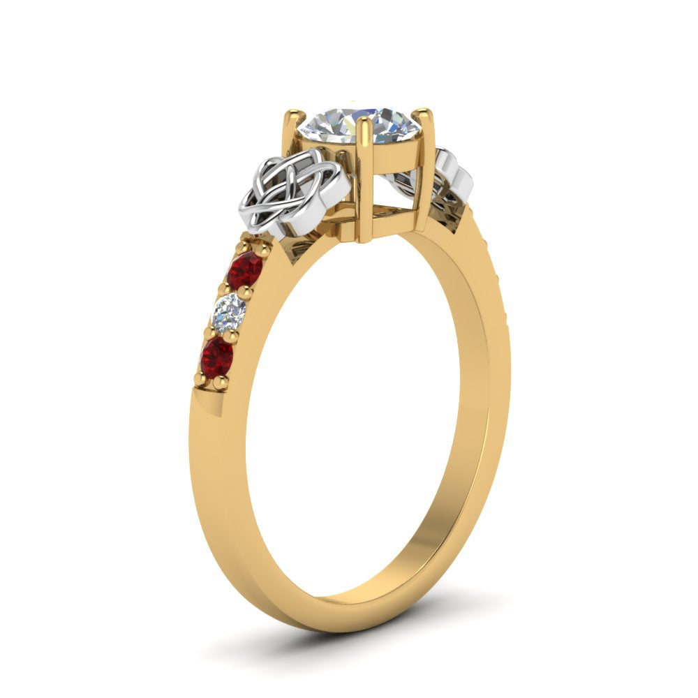 round-cut-celtic-diamond-ring-with-ruby-in-14K-yellow-gold-FDENS2255RORGRUDRANGLE2-NL-YG