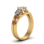 Load image into Gallery viewer, round-cut-celtic-diamond-wedding-ring-set-with-orange-sapphire-in-14K-yellow-gold-FDENS2255B1ROGSAORANGLE2-NL-YG_ebe247ba-6907-4851-bbfe-db71dd17f251?v=1757057011
