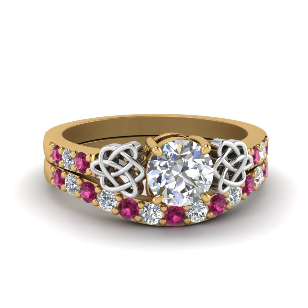 round-cut-celtic-diamond-wedding-ring-set-with-pink-sapphire-in-14K-yellow-gold-FDENS2255B1ROGSADRPI-NL-YG_bfbe12eb-ce92-4031-82ae-d6b3ddd85de4?v=1757057012
