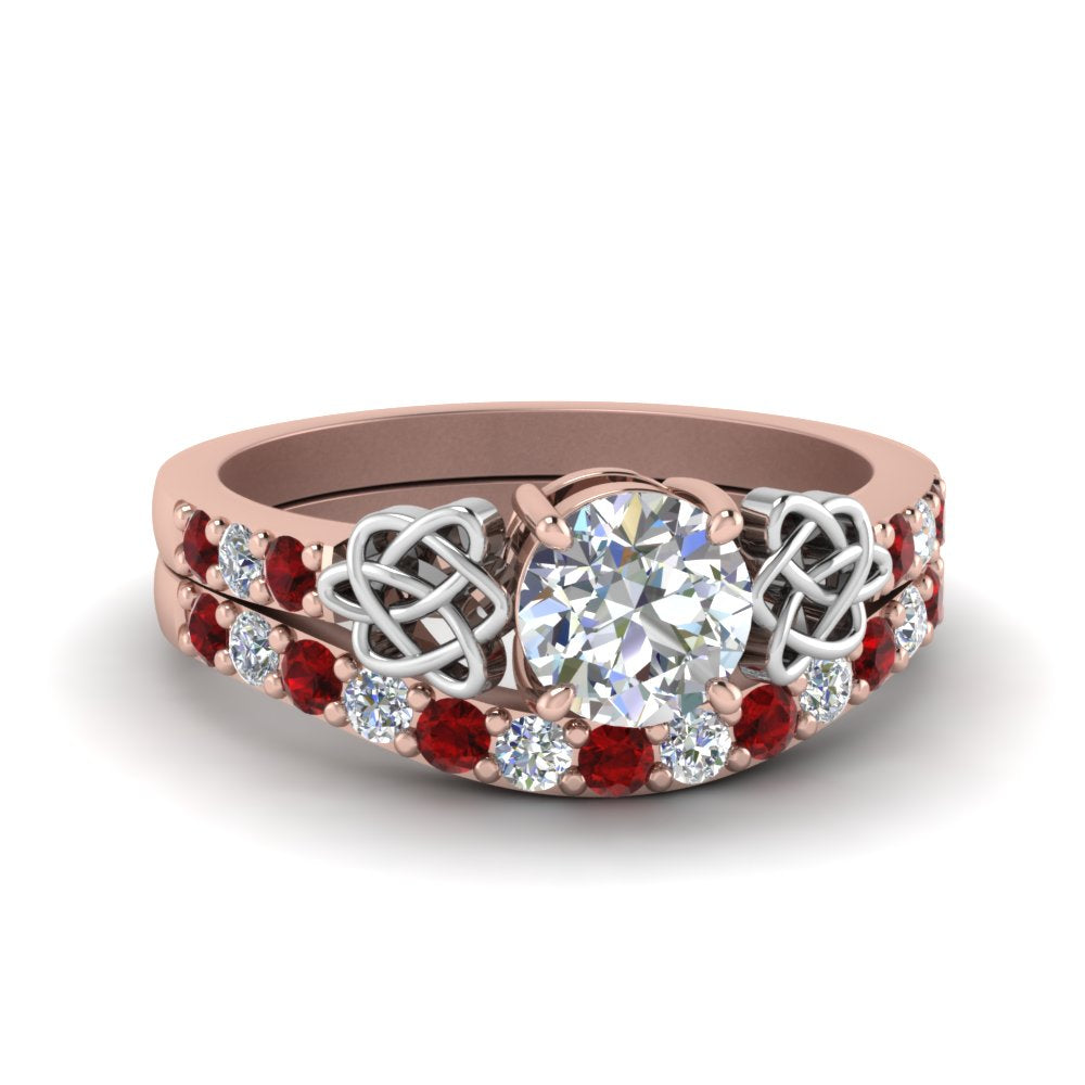 round-cut-celtic-diamond-wedding-ring-set-with-ruby-in-14K-rose-gold-FDENS2255B1ROGRUDR-NL-RG?v=1757056940