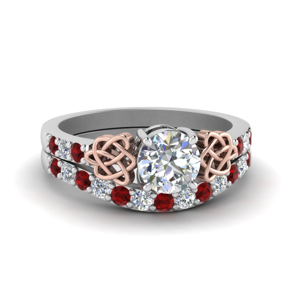 round-cut-celtic-diamond-wedding-ring-set-with-ruby-in-14K-white-gold-FDENS2255B1ROGRUDR-NL-WG?v=1757056939