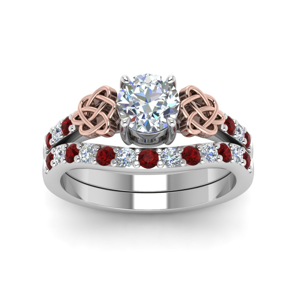 round-cut-celtic-diamond-wedding-ring-set-with-ruby-in-14K-white-gold-FDENS2255B1ROGRUDRANGLE5-NL-WG?v=1757056939