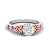 Load image into Gallery viewer, round-cut-celtic-pink-sapphire-two-tone-engagement-ring-in-white-gold-fdens2255rorgsadrpisleep-nl-wg.jpg