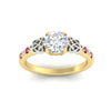 Load image into Gallery viewer, round-cut-celtic-pink-sapphire-two-tone-engagement-ring-in-yellow-gold-fdens2255rorgsadrpiangle5-nl-yg.jpg
