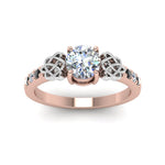 Load image into Gallery viewer, round-cut-celtic-ring-with-black-diamond-in-14K-rose-gold-FDENS2255RORGBLACKANGLE5-NL-RG
