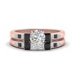 Load image into Gallery viewer, round-cut-channel-three-stone-diamond-engagement-ring-with-black-diamond-in-rose-gold-FDENS205ROGBLACK-NL-RG.jpg