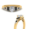 Load image into Gallery viewer, round-cut-channel-three-stone-diamond-engagement-ring-with-black-diamond-in-yellow-gold-FDENS205RORGBLACK-NL-YG.jpg