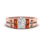 Load image into Gallery viewer, round-cut-channel-three-stone-diamond-engagement-ring-with-orange-sapphire-in-rose-gold-FDENS205ROGSAOR-NL-RG.jpg