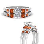 Load image into Gallery viewer, round-cut-channel-three-stone-diamond-engagement-ring-with-orange-sapphire-in-white-gold-FDENS205ROGSAOR-NL-WG.jpg
