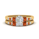 Load image into Gallery viewer, round-cut-channel-three-stone-diamond-engagement-ring-with-orange-sapphire-in-yellow-gold-FDENS205ROGSAOR-NL-YG.jpg