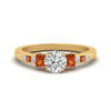 Load image into Gallery viewer, round-cut-channel-three-stone-diamond-engagement-ring-with-orange-sapphire-in-yellow-gold-FDENS205RORGSAOR-NL-YG.jpg