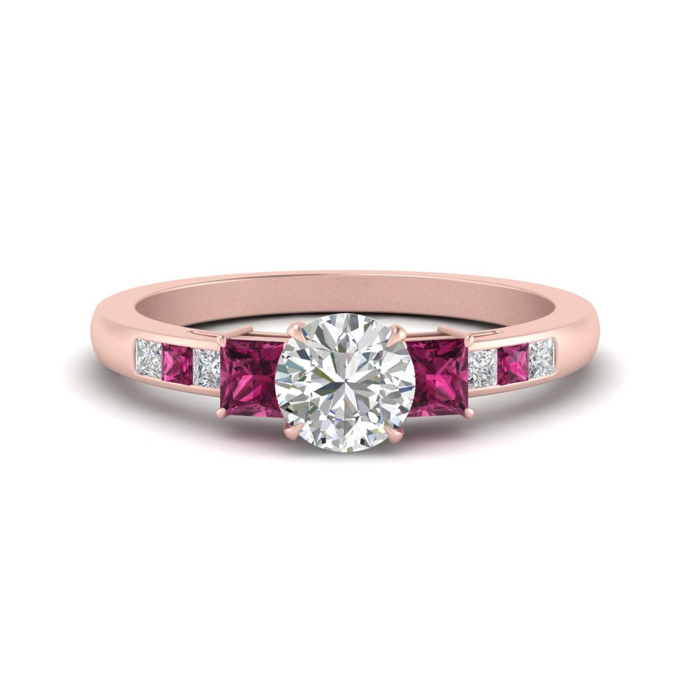round-cut-channel-three-stone-diamond-engagement-ring-with-pink-sapphire-in-rose-gold-FDENS205RORGSADRPI-NL-RG.jpg