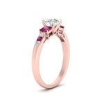 Load image into Gallery viewer, round-cut-channel-three-stone-diamond-engagement-ring-with-pink-sapphire-in-rose-gold-FDENS205RORGSADRPI-NL-RG.jpg
