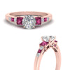 Load image into Gallery viewer, round-cut-channel-three-stone-diamond-engagement-ring-with-pink-sapphire-in-rose-gold-FDENS205RORGSADRPI-NL-RG.jpg