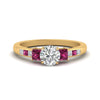 Load image into Gallery viewer, round-cut-channel-three-stone-diamond-engagement-ring-with-pink-sapphire-in-yellow-gold-FDENS205RORGSADRPI-NL-YG.jpg