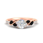 Load image into Gallery viewer, round-cut-curved-vine-black-diamond-engagement-ring-in-rose-gold-fdens11635rorgblacksleep-nl-rg.jpg?v=1763110620
