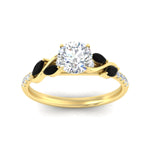 Load image into Gallery viewer, round-cut-curved-vine-black-diamond-engagement-ring-in-yellow-gold-fdens11635rorgblackangle5-nl-yg.jpg?v=1763110620
