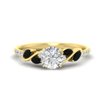 Load image into Gallery viewer, round-cut-curved-vine-black-diamond-engagement-ring-in-yellow-gold-fdens11635rorgblacksleep-nl-yg.jpg?v=1763110620