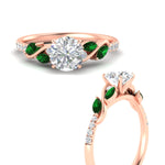 Load image into Gallery viewer, round-cut-curved-vine-emerald-engagement-ring-in-rose-gold-fdens11635rorgemgrangle3-nl-rg.jpg?v=1763110545
