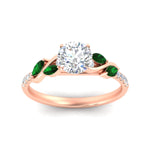 Load image into Gallery viewer, round-cut-curved-vine-emerald-engagement-ring-in-rose-gold-fdens11635rorgemgrangle5-nl-rg.jpg?v=1763110545
