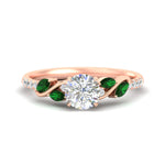 Load image into Gallery viewer, round-cut-curved-vine-emerald-engagement-ring-in-rose-gold-fdens11635rorgemgrsleep-nl-rg.jpg?v=1763110545
