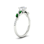 Load image into Gallery viewer, round-cut-curved-vine-emerald-engagement-ring-in-white-gold-fdens11635rorgemgrangle2-nl-wg.jpg?v=1763110545