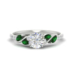 Load image into Gallery viewer, round-cut-curved-vine-emerald-engagement-ring-in-white-gold-fdens11635rorgemgrsleep-nl-wg.jpg?v=1763110545
