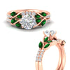 Load image into Gallery viewer, round-cut-curved-vine-emerald-wedding-ring-set-in-rose-gold-fdens11635rogemgrangle3-nl-rg.jpg?v=1764647005