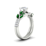 Load image into Gallery viewer, round-cut-curved-vine-emerald-wedding-ring-set-in-white-gold-fdens11635rogemgrangle2-nl-wg_82faa80b-1cad-4066-a9c5-8cb0cde84fec.jpg?v=1764647087
