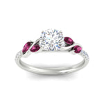 Load image into Gallery viewer, round-cut-curved-vine-pink-sapphire-engagement-ring-in-white-gold-fdens11635rorgsadrpiangle5-nl-wg.jpg?v=1763110545
