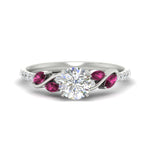 Load image into Gallery viewer, round-cut-curved-vine-pink-sapphire-engagement-ring-in-white-gold-fdens11635rorgsadrpisleep-nl-wg.jpg?v=1763110545