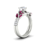 Load image into Gallery viewer, round-cut-curved-vine-pink-sapphire-wedding-ring-set-in-white-gold-fdens11635rogsadrpiangle2-nl-wg_e38cea38-a931-46d5-8d15-8959d667cdd7.jpg?v=1764647087
