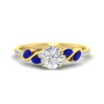 Load image into Gallery viewer, round-cut-curved-vine-sapphire-engagement-ring-in-yellow-gold-fdens11635rorgsablsleep-nl-yg.jpg?v=1763110545

