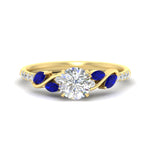 Load image into Gallery viewer, round-cut-curved-vine-sapphire-engagement-ring-in-yellow-gold-fdens11635rorgsablsleep-nl-yg.jpg?v=1763110545