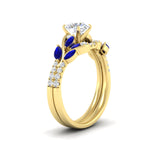 Load image into Gallery viewer, round-cut-curved-vine-sapphire-wedding-ring-set-in-yellow-gold-fdens11635rogsablangle2-nl-yg.jpg?v=1764647005