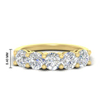 Load image into Gallery viewer, round-cut-diamond-3-carat-bridal-wedding-band-in-yellow-gold-FDENS141ROB-3.00CT-NL-YG-HW

