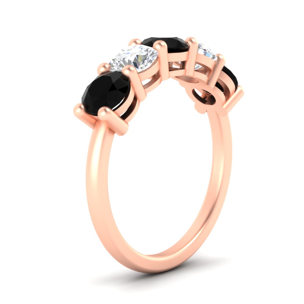 round-cut-diamond-and-black-diamond-3-carat-bridal-wedding-band-in-rose-gold-FDENS141ROBGBLACKANGLE2-3.00CT-NL-RG
