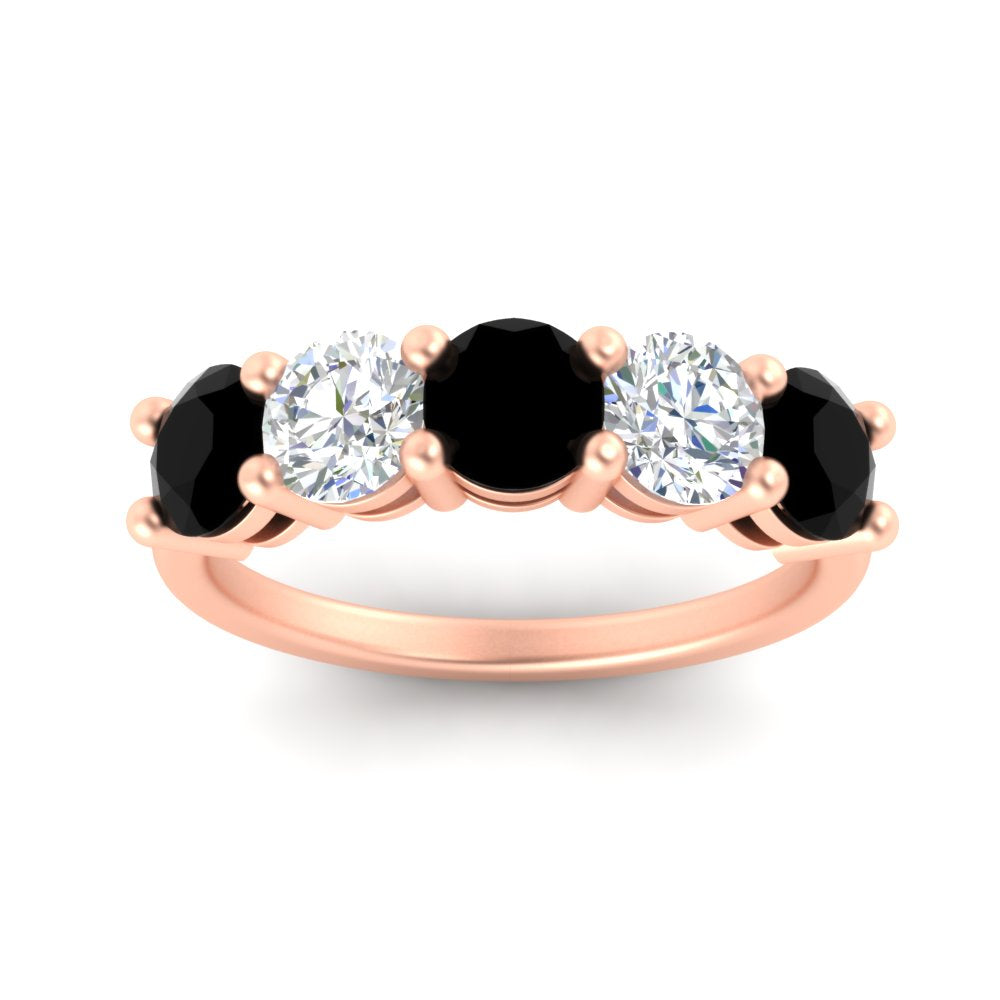 round-cut-diamond-and-black-diamond-3-carat-bridal-wedding-band-in-rose-gold-FDENS141ROBGBLACKANGLE5-3.00CT-NL-RG