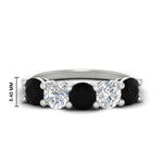 Load image into Gallery viewer, round-cut-diamond-and-black-diamond-3-carat-bridal-wedding-band-in-white-gold-FDENS141ROBGBLACK-3.00CT-NL-WG-HW

