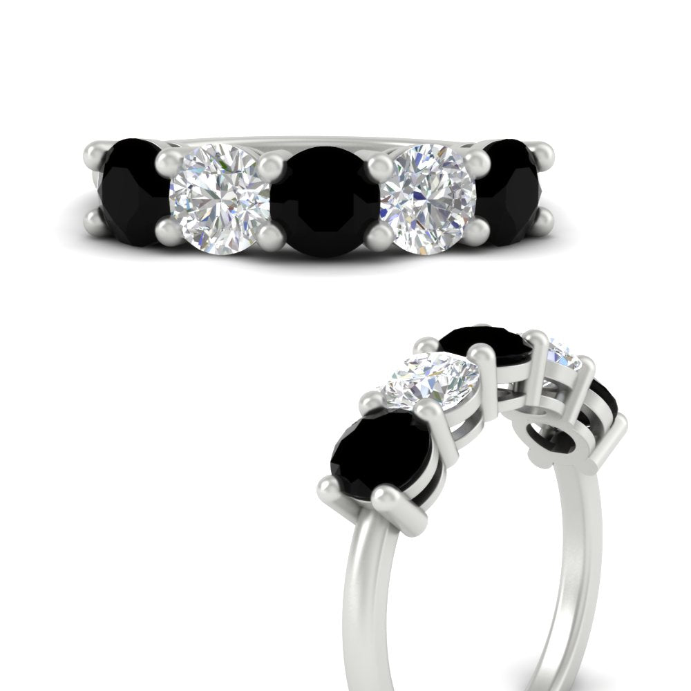 round-cut-diamond-and-black-diamond-3-carat-bridal-wedding-band-in-white-gold-FDENS141ROBGBLACKANGLE3-3.00CT-NL-WG