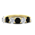Load image into Gallery viewer, round-cut-diamond-and-black-diamond-3-carat-bridal-wedding-band-in-yellow-gold-FDENS141ROBGBLACK-3.00CT-NL-YG-HW
